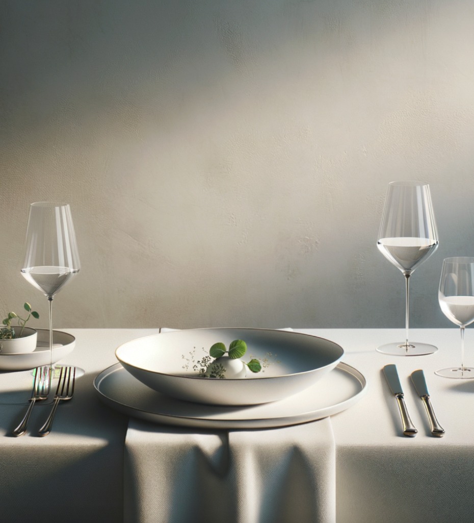 Elegant dining table detail
